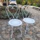2 Chaises de jardin en fer forgé