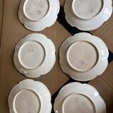 Set of 6 barbotine dessert plates