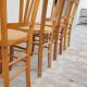 Série de 4 chaises de bistrot restaurant ancienne 1950