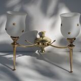 Pair of brass applique Maison Lunel