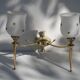 Pair of brass applique Maison Lunel