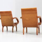 Ensemble de fauteuils du milieu du siècle en bois courbé