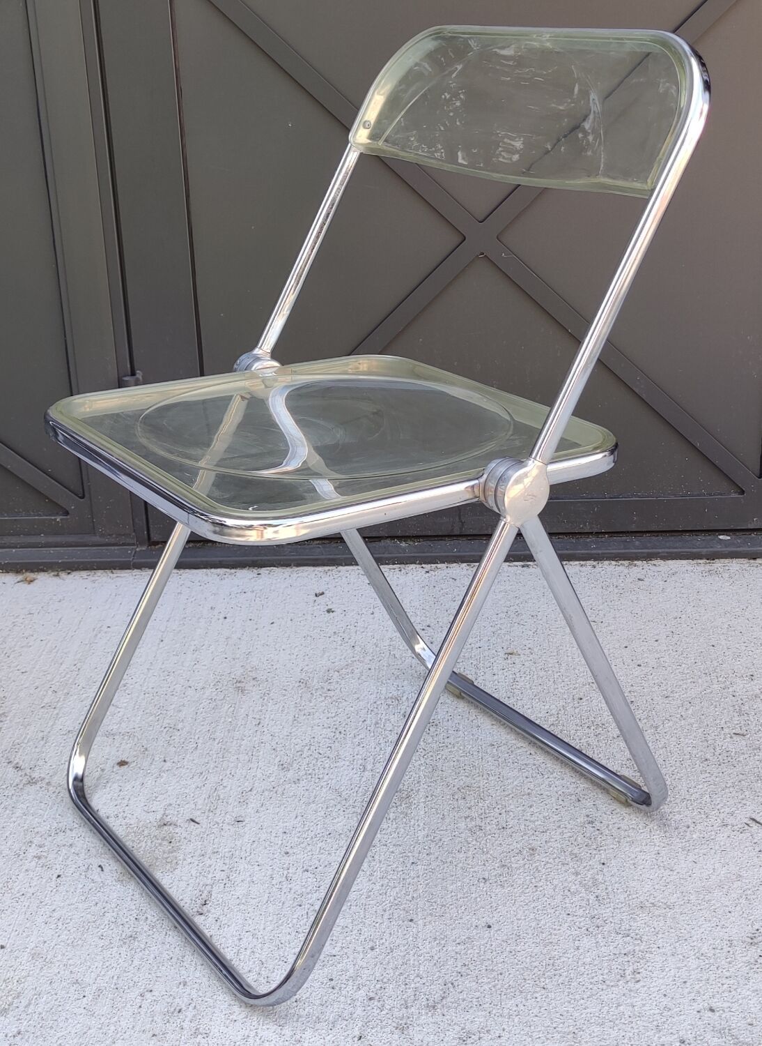 Pair of folding chairs giancario Piretti for Castelli