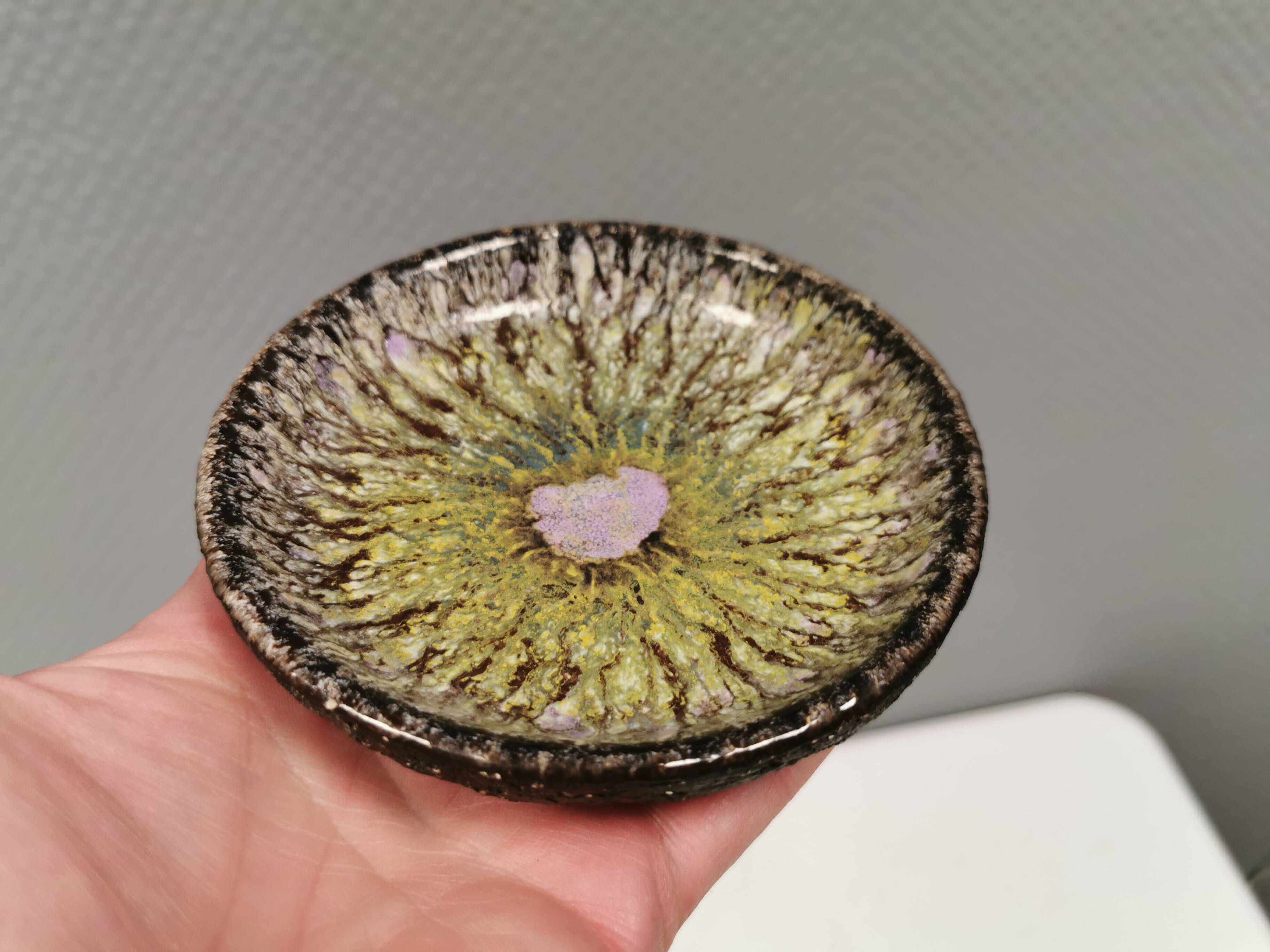 Small ceramic ashtray from Danish Bangholm 1970s