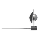 Oxidized metal table lamp, contemporary work.