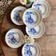 Set of 6 vintage deep plates with village decorations - Badonvillier