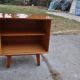 Pair of mid-century brown lacquered wooden bedside tables – 1950s, Czech Republic