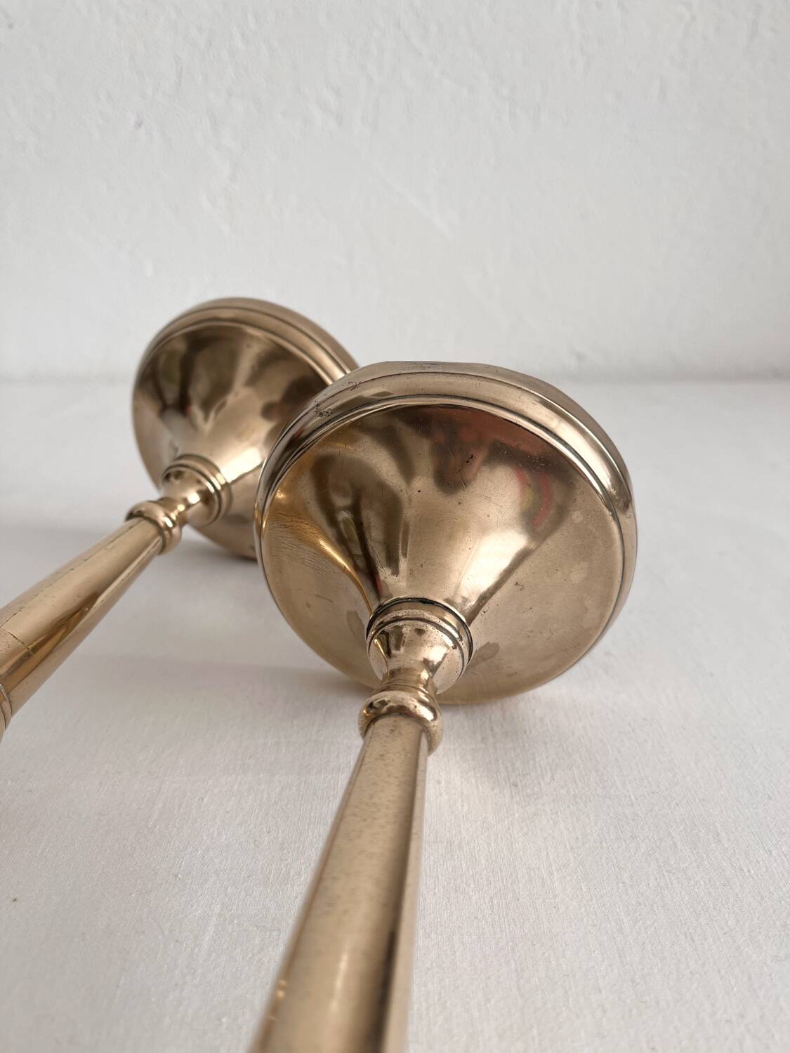 Antique candlesticks candlesticks baluster in brass copper