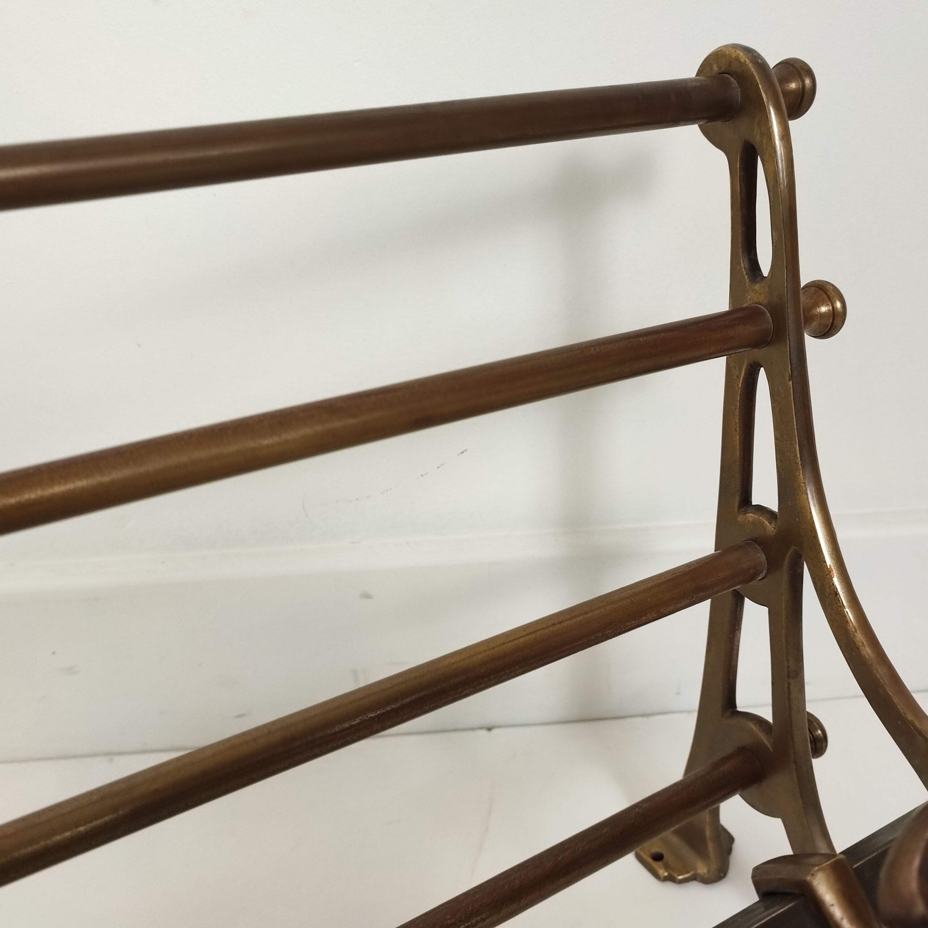 Brass wall coat rack