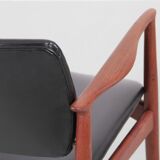 Pair of Scandinavian teak armchairs, model 66