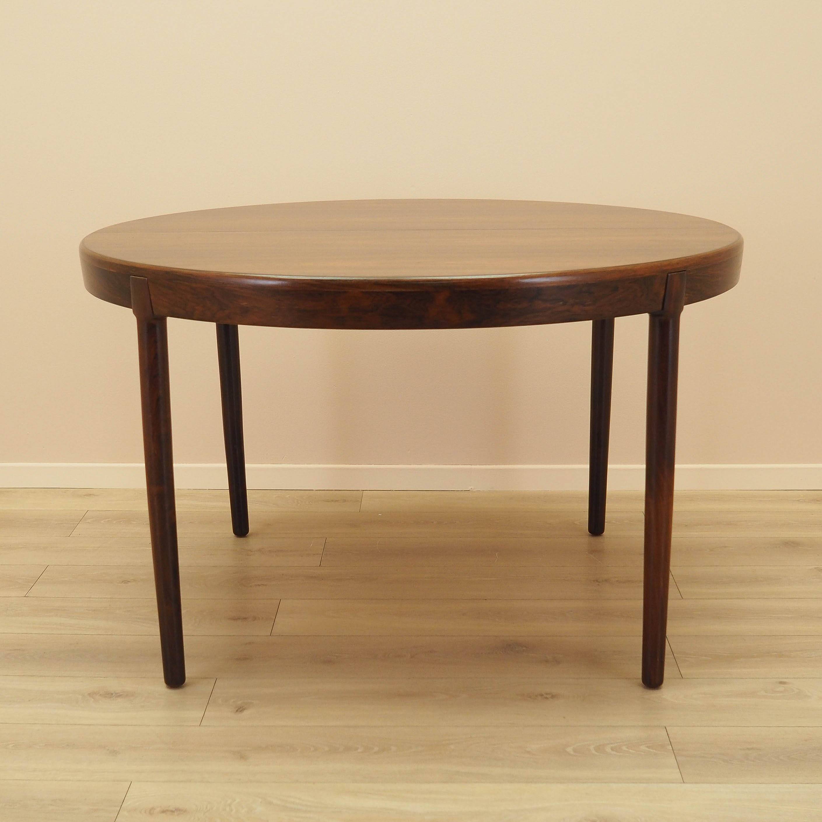 Round rosewood table, 1960, designer: Harry Østergaard, Randers Møbelfabrik