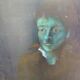 20th Oil School on Canvas Portrait of Man in the Shadows 62 X 50