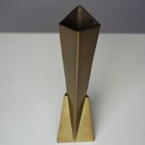 Cubist metal Vase attributed to WMF. 1930s