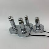 Set of 2 Space age chrome bedside lamps , 1970’s