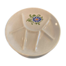 6 fondue plates "earthenware of Saint Amand" floral decoration