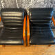 Flötotto leather armchair pair