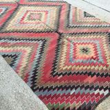 Vintage Turkish Kilim Kelim Rug 338x168 cm shabby chic wool, country home, boho