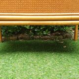 Buffet chest of drawers in bamboo rattan and canework