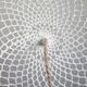Curved rattan and rope pendant light