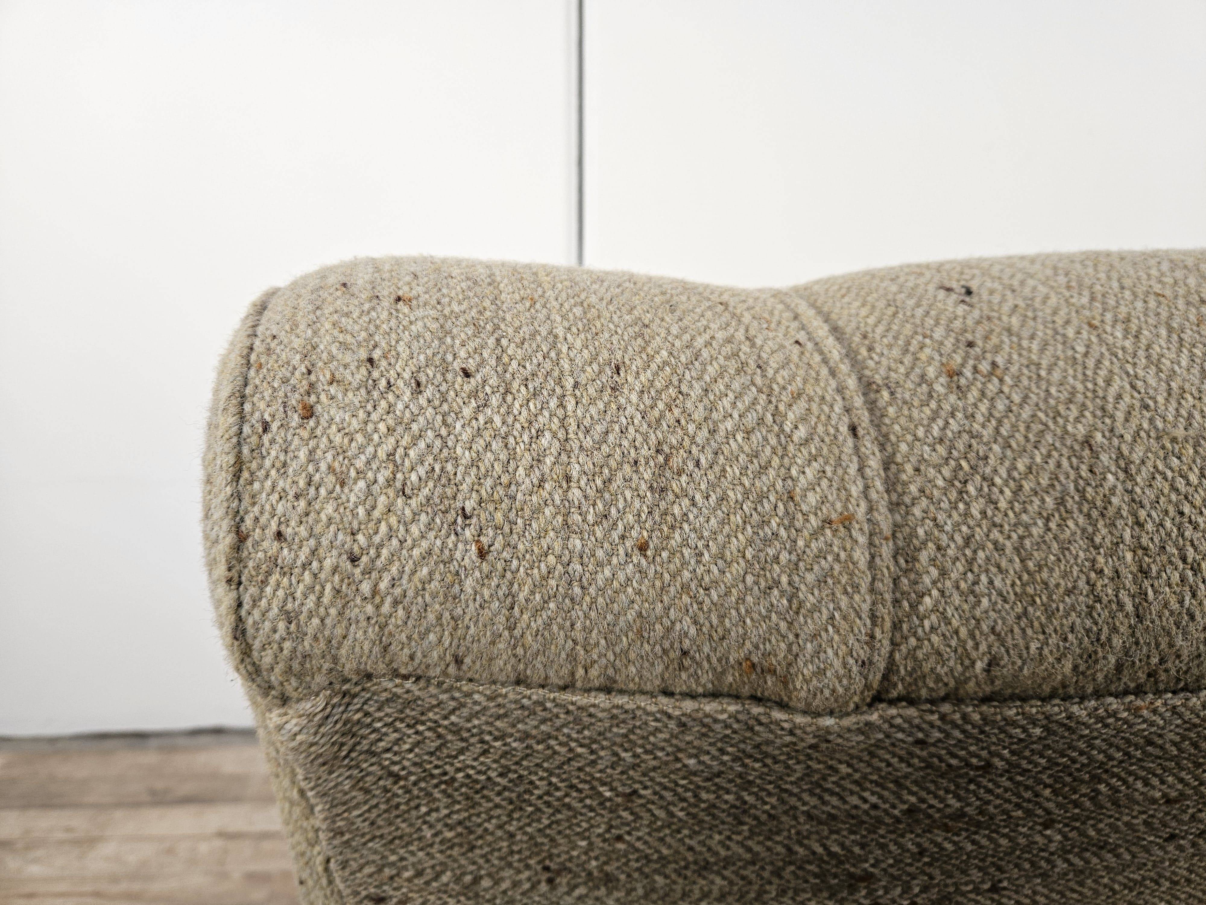 Canapé modulable années 70 à trois places en tissu