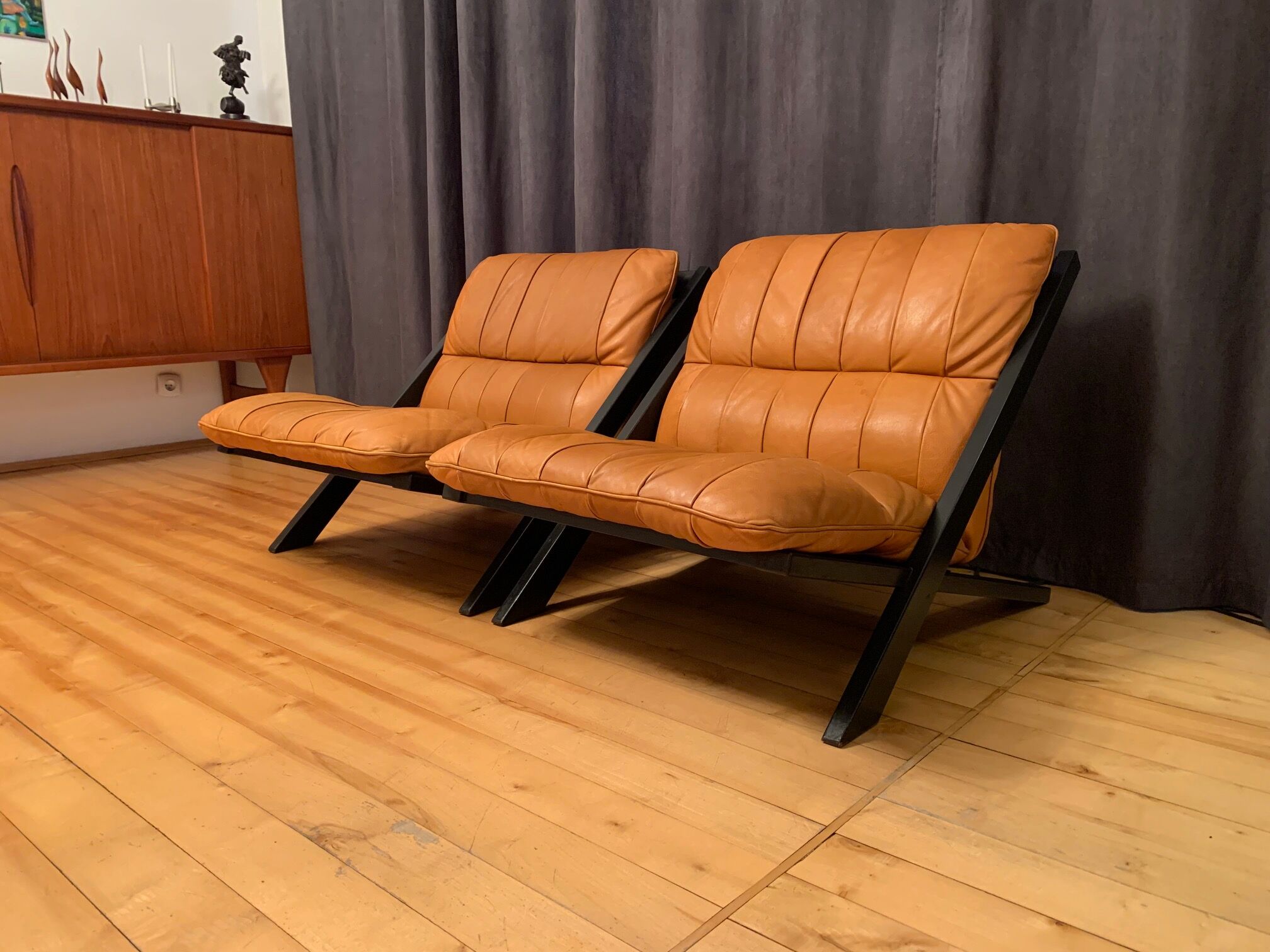 Paire de fauteuils par Ueli Berger, De Sede, Suisse, années 1970.