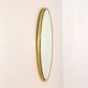 Brass 1960's vintage oval mirror, 36x61cm