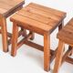 Set of 4 vintage pine stools. France, 1980s