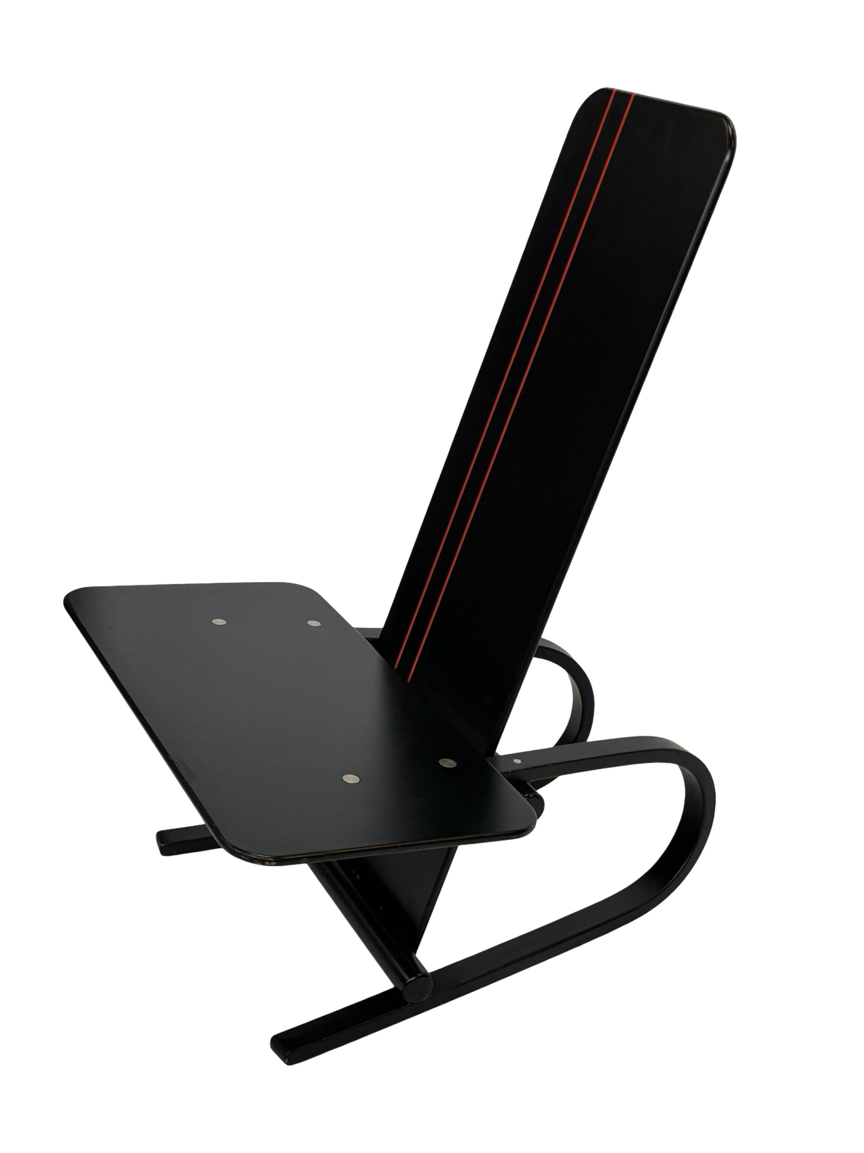 Vintage Danish postmodern Andreas Hansen plywood armchair