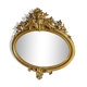 Oval Mirror Louis XV gilded wood