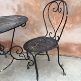 Garden table iron round