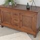Antique solid wood workbench, dough cabinet from the 18th century.