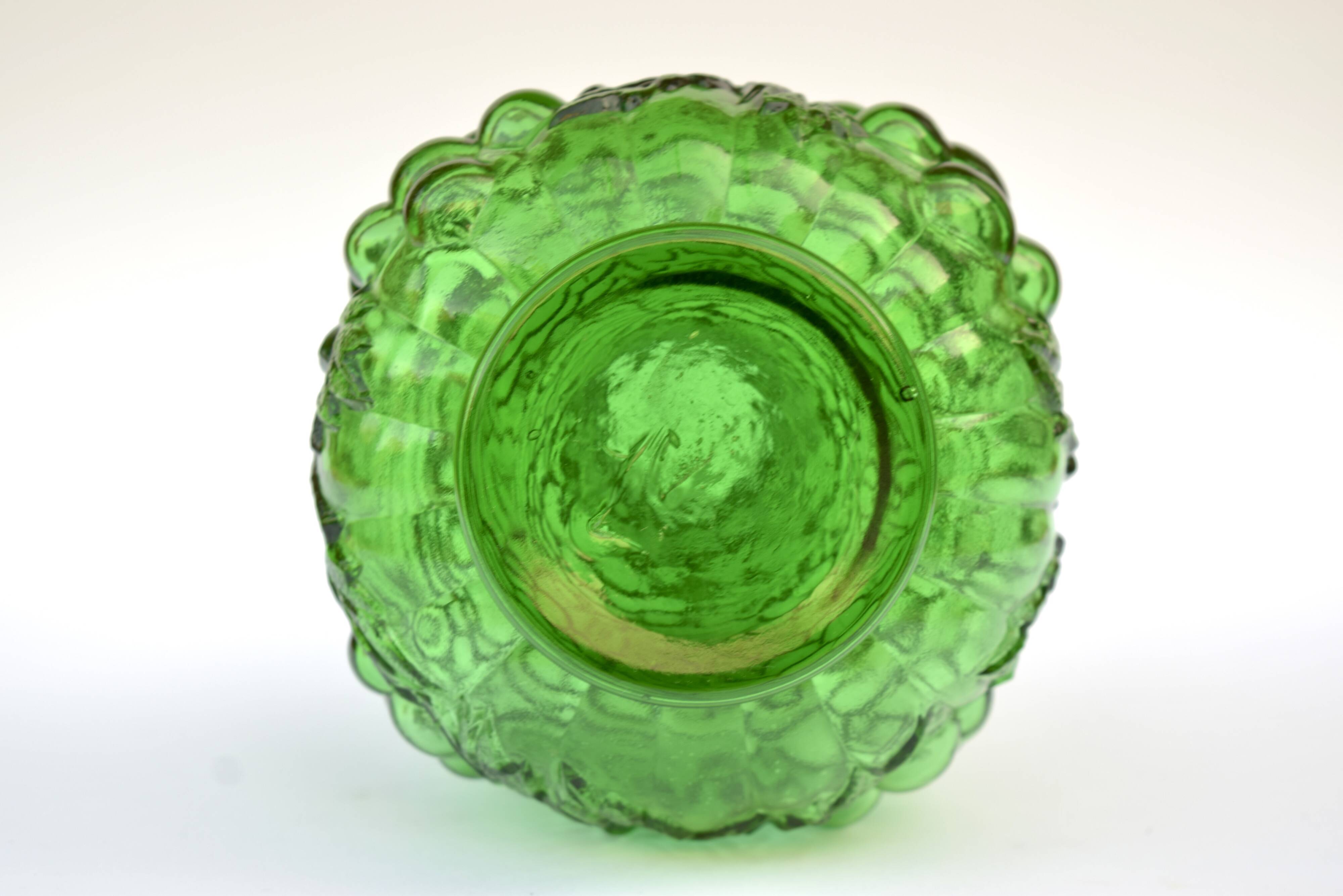 Empoli Génie green glass carafe - Made in Italy - 1960s