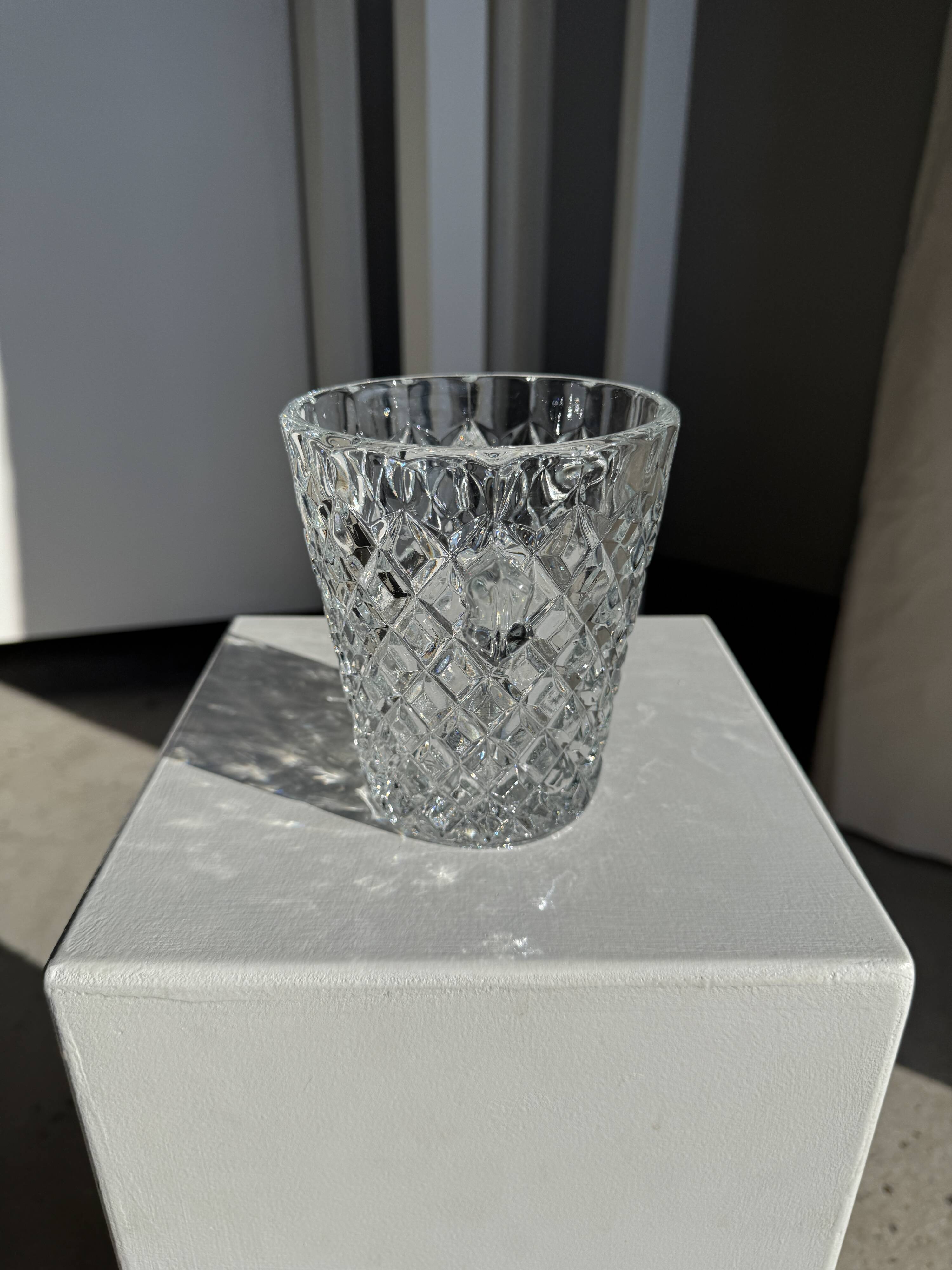 Classic vintage glass ice bucket H14 D12