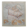 Carte géographique  issue Atlas  Quillet année 1925 : carte Canada  politique Québec Vancouver