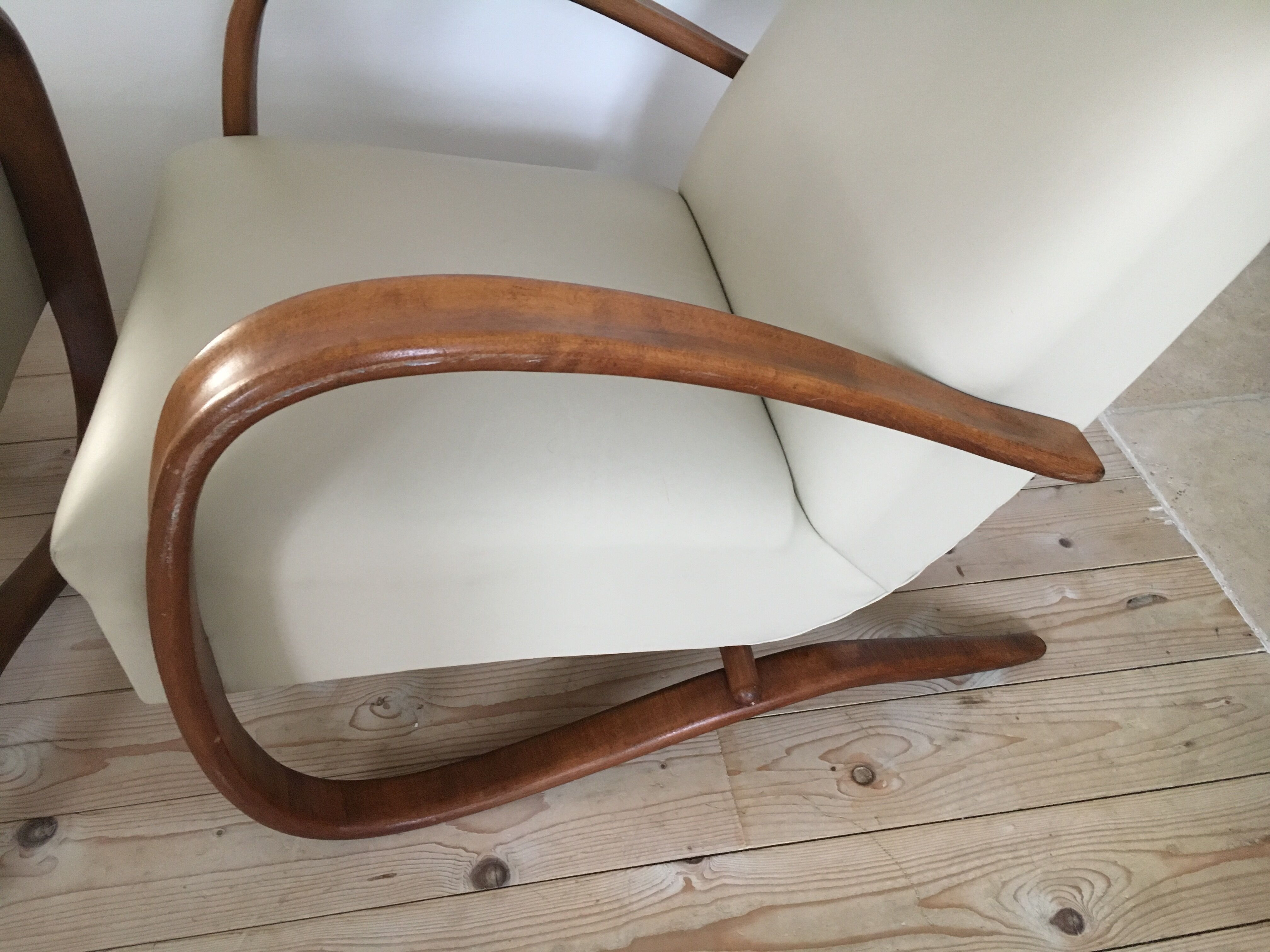 Pair of armchairs of Jindrich Halabala 1940-1950