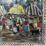 Old table "The port market"