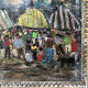 Tableau ancien "Le marché du port"