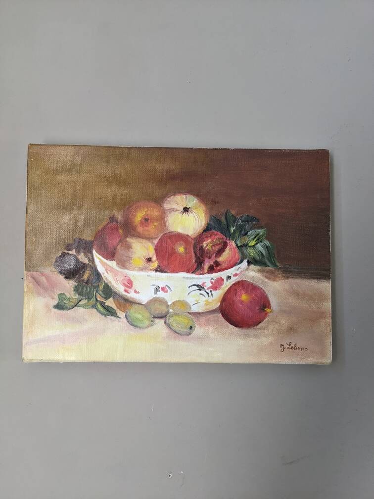 Oil painting on canvas, contemporary still life, countryside decoration