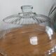 Glass cheese bell with vintage plate
