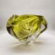 1950s large triangular ashtray - centerpiece or catch-all in Murano glass by Flavio Poli. Made in Italy. 20 x 17 x 13.5 h cm / 2.8 kg.