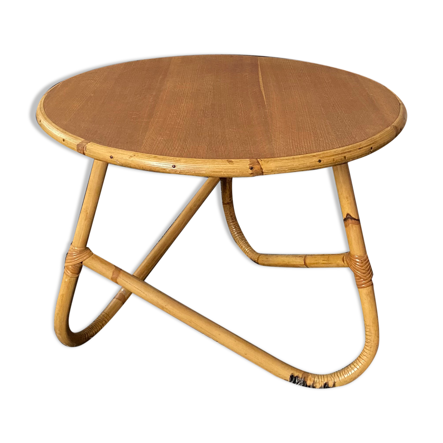 Wooden bamboo coffee table