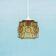 Vintage glass pendant light Vitrika, mid-century amber pendant.
