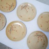 Set of 6 vintage porcelain dessert plates by Maison Revol, France