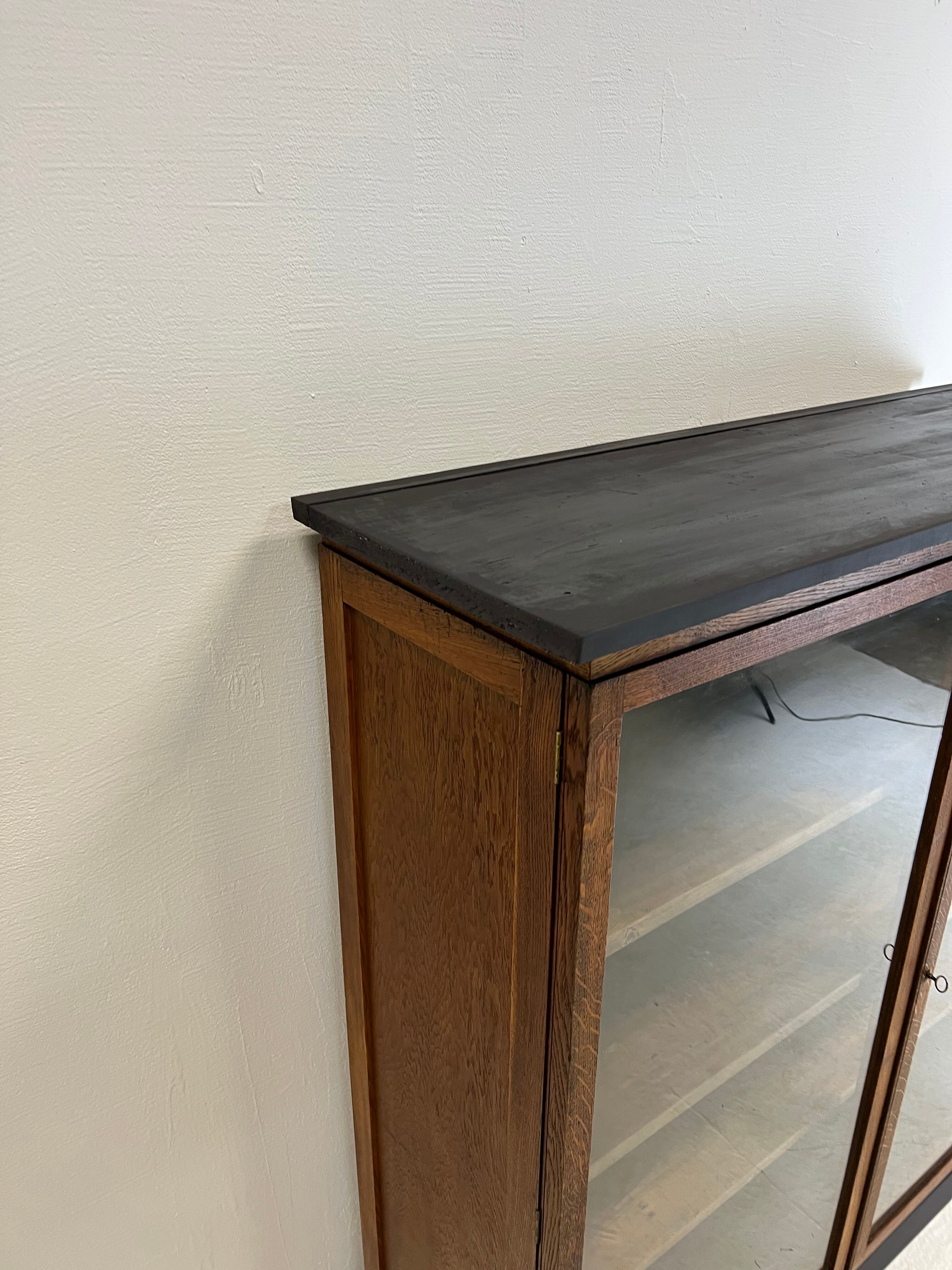Oak showcase from the 50s