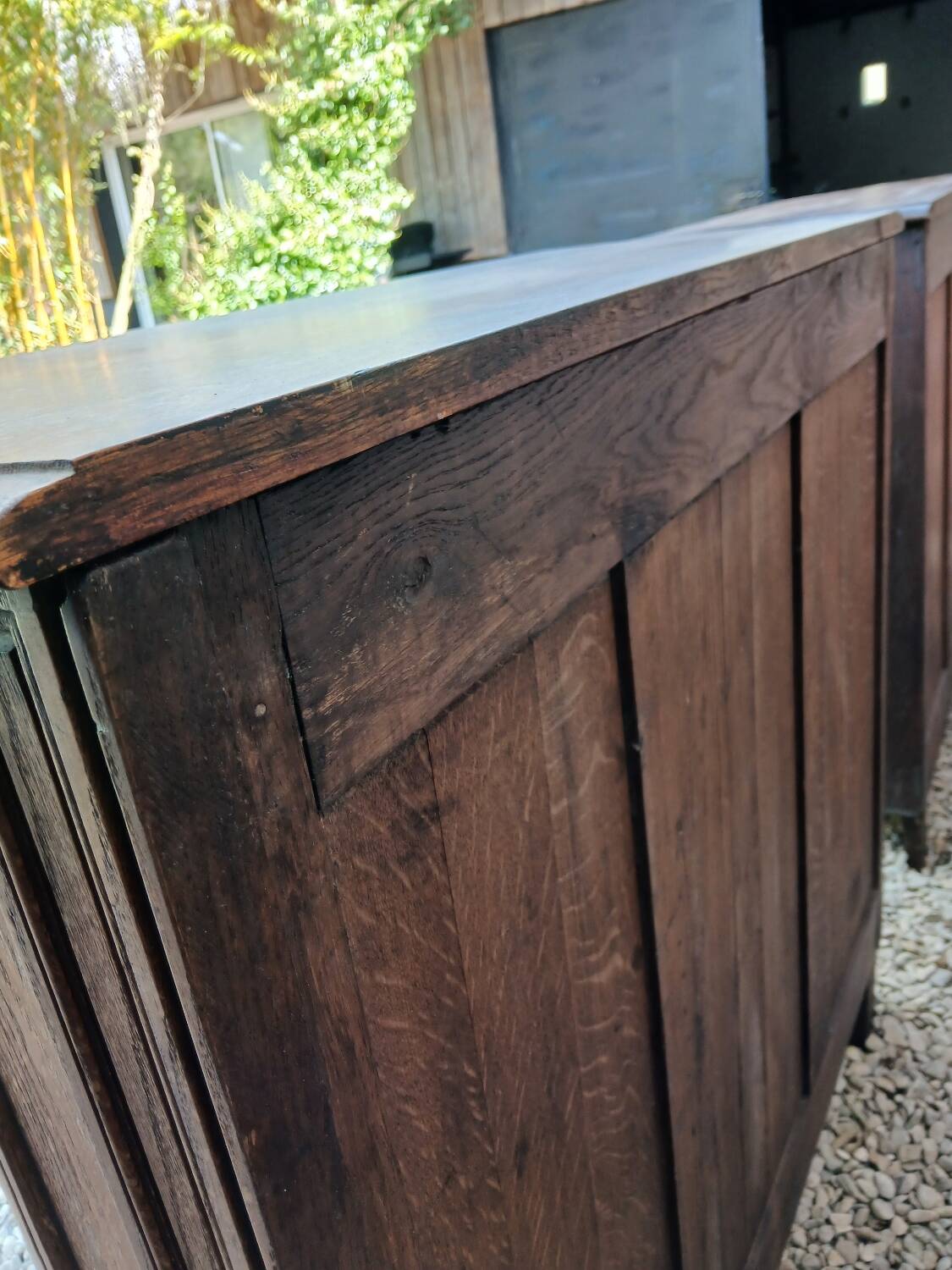Enfilade - Paire de meuble à encoignure en chêne