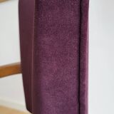 Pair of Bridge armchairs, aubergine velvet