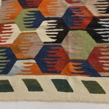 8x12 Kilim Rare Style Multicolor Designer Vintage Kilim Rug, 255x376 Cm