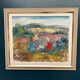 Original Swedish Oil on Canvas - "Children Playing" by Nils Sewerin (1920-1985) - Signed - Vintage and Framed - 77 × 66 cm (30.3" × 26")