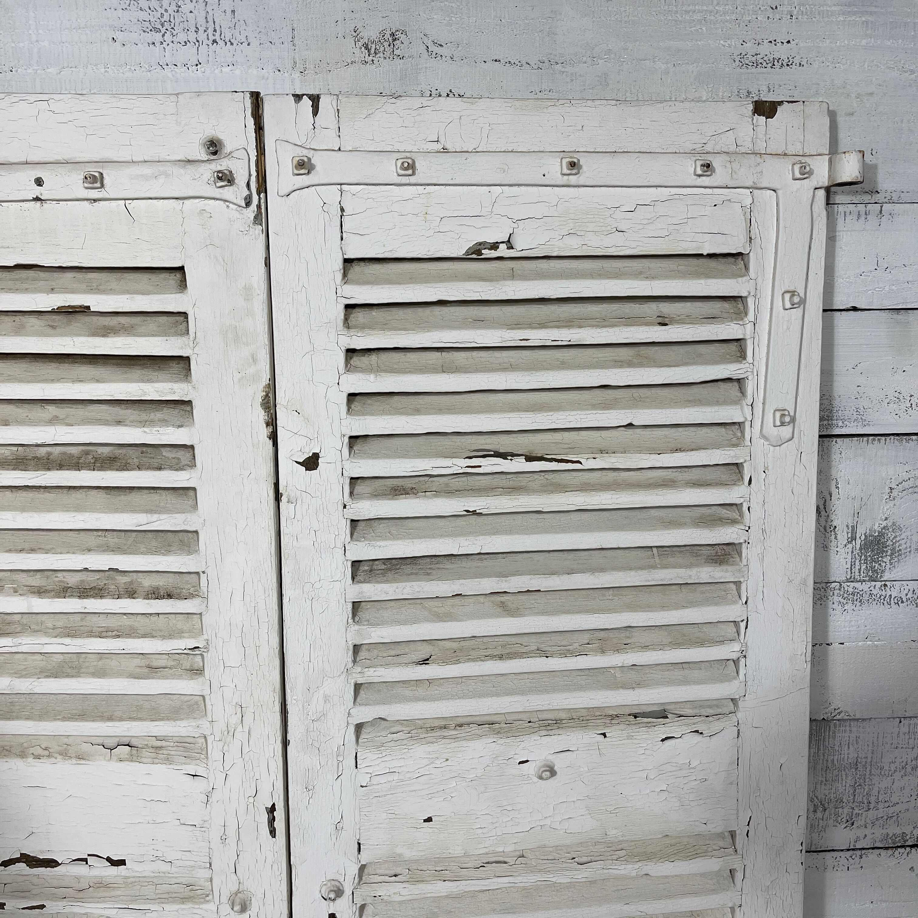 Pair of white shutters