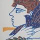 Alekos FASSIANOS: Olympic Games, Athlete with branches and dove, Signed lithograph